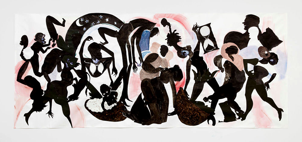 Kara Walker, <em>Another Time Traveling Afro-Crone Bends Your Future to Rectify Her Past</em> (2023). 