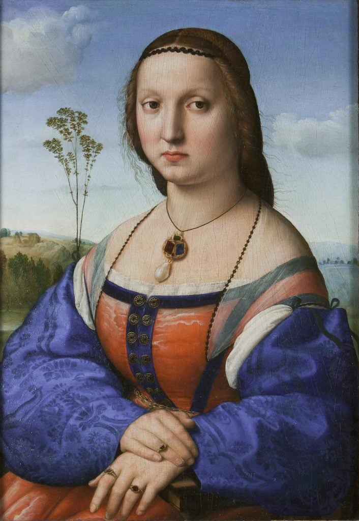 Raphael, Madalena Doni (c. 1504-7). Image courtesy of Uffizi Galleries Press Office.