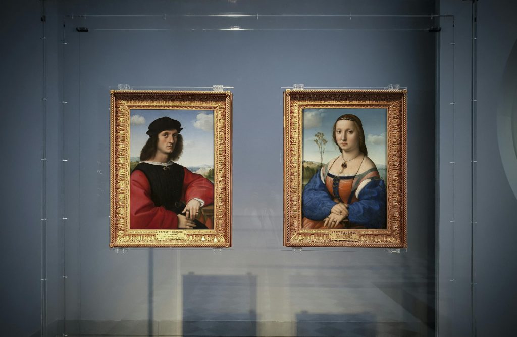 Raphael, Agnolo and Madalena Doni (c. 1504-7). Image courtesy of Uffizi Galleries Press Office.
