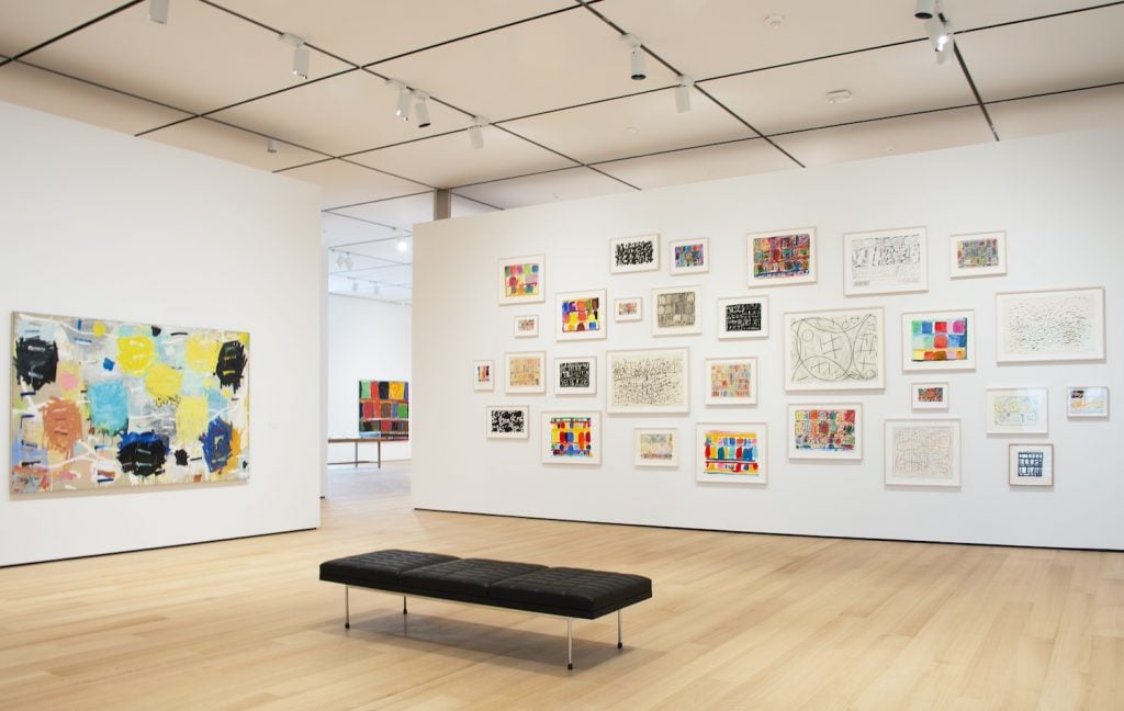 Installation view, "Stanley Whitney: How High the Moon" at Buffalo AKG. Courtesy of Buffalo AKG. 