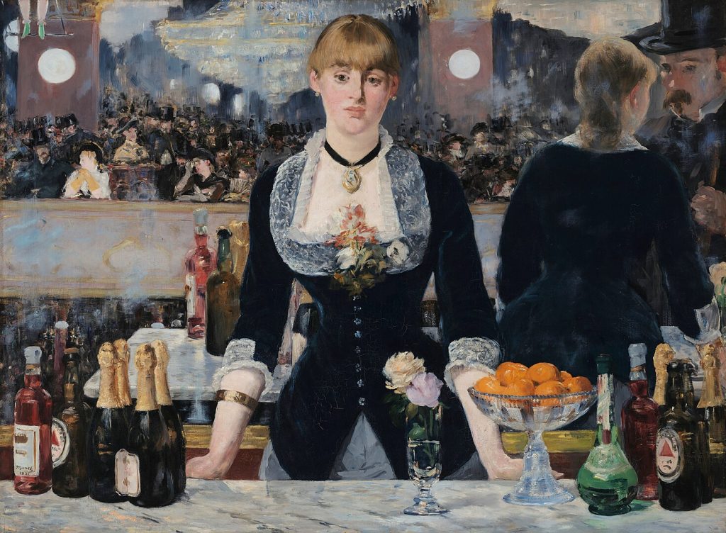 Édouard Manet, A Bar at the Folies Bergère (1882). Collection of the Courtauld Gallery.