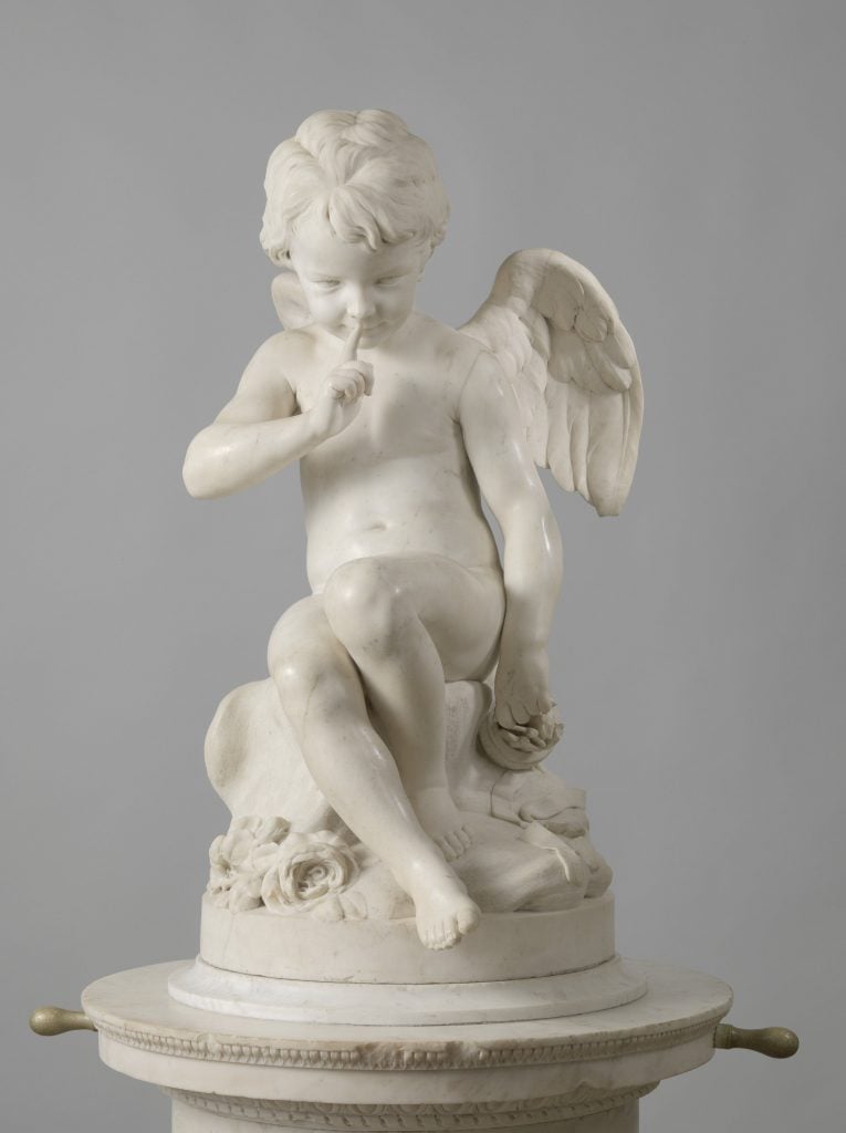 Étienne-Maurice Falcone, Menacing Cupid (in the Musée du Louvre) (1757). Collection Musée du Louvre. 
