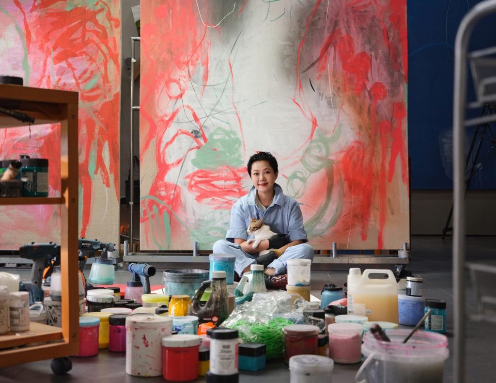 Zhou Li in her Shenzhen studio, 2024.