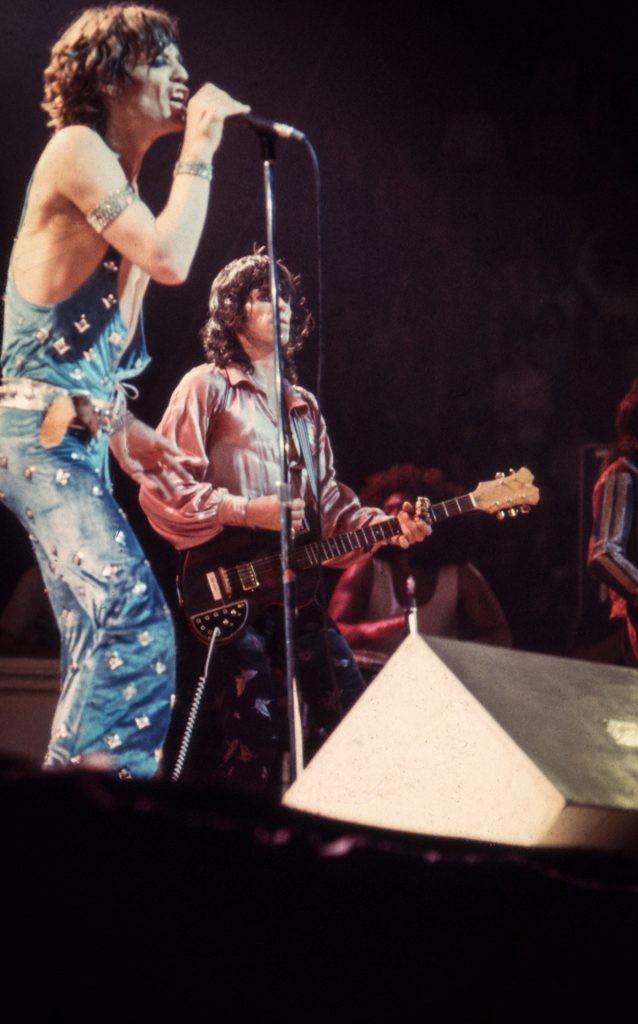 The Glimmer Twins onstage (1970s). Image courtesy of Spanish Tony Media and Bayliss Rare Books.