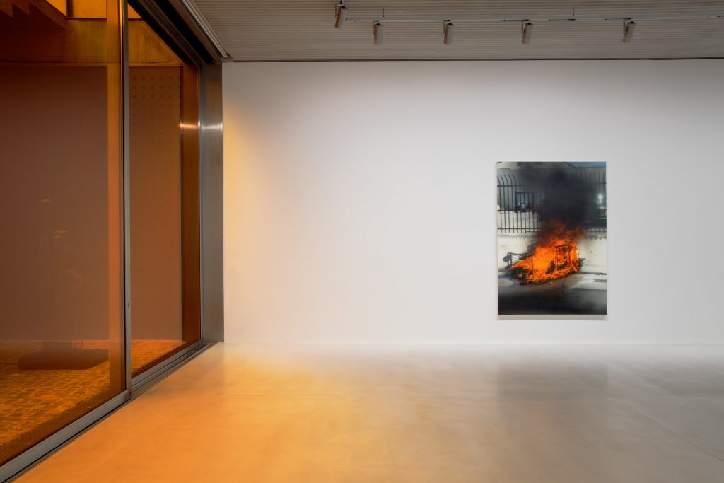 Installation view "Sayre Gomez: Heaven N' Hell" 2024. Courtesy of the artist and Xavier Hufkens. 