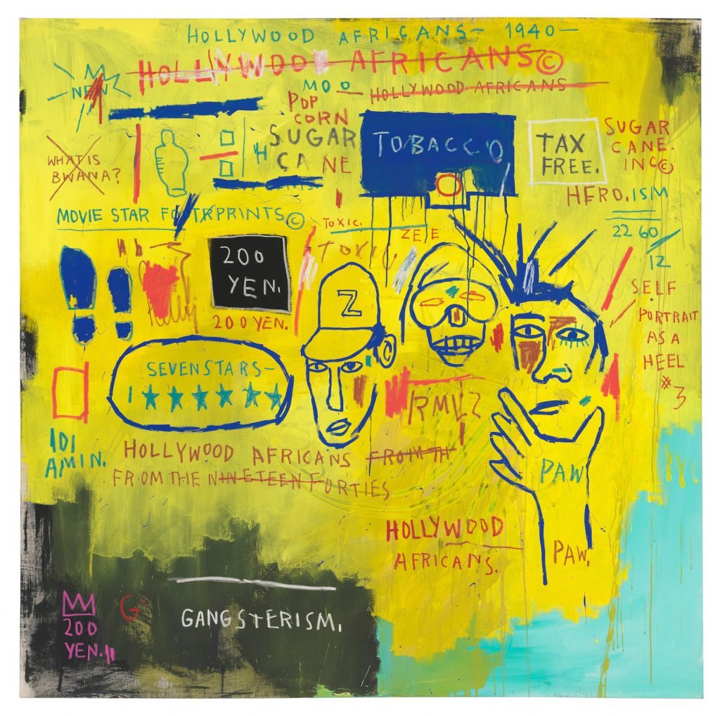 Jean-Michel Basquiat, Hollywood Africans, (1983) Whitney Museum of American Art, New York; gift of Douglas S. Cramer © Estate of Jean-Michel Basquiat. Licensed by Artestar, New York Photo: © Whitney Museum of American Art/Licensed by Scala/Art Resource, NY Image courtesy Gagosian
