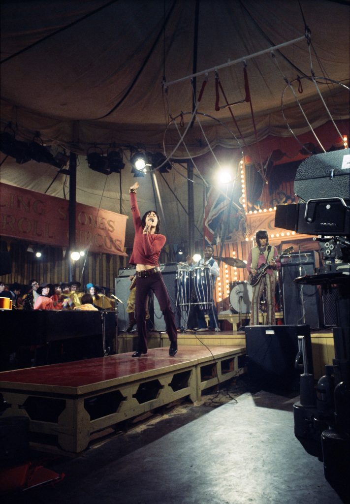 Onstage at The Rock and Roll Circus, (1968). Image courtesy of Spanish Tony Media and Bayliss Rare Books.