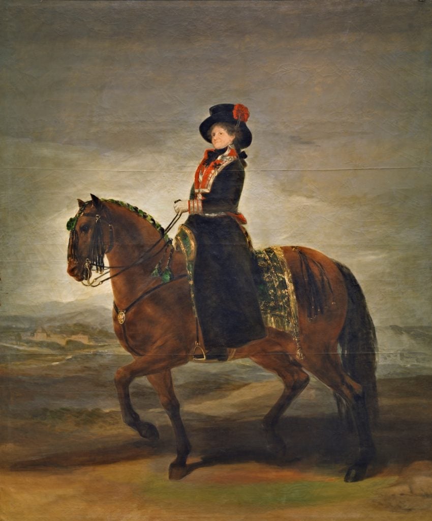 Francisco de Goya, Queen María Luisa on Horseback (1799). Collection of Museo del Prado.