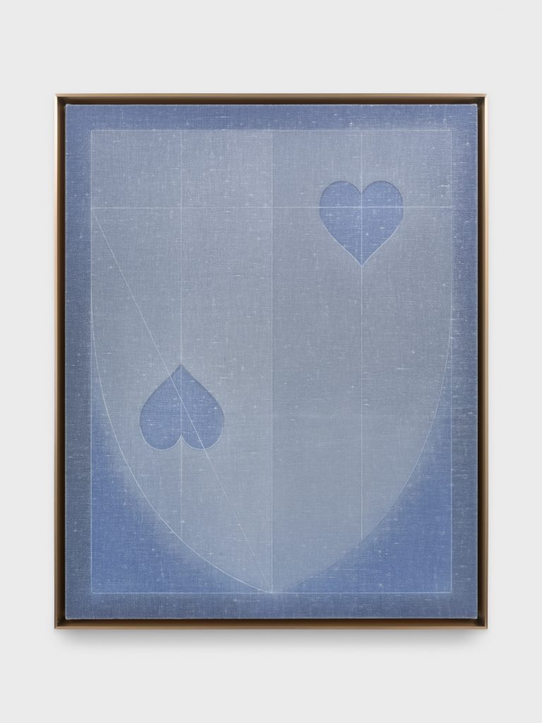 Theodora Allen, Shield (Two of Hearts) (2023). Courtesy of the artist and Kasmin Gallery.