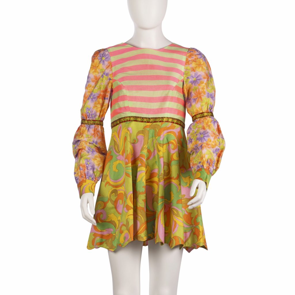 A psychedelic minidress from the Fool Collective. Courtesy Christie's.