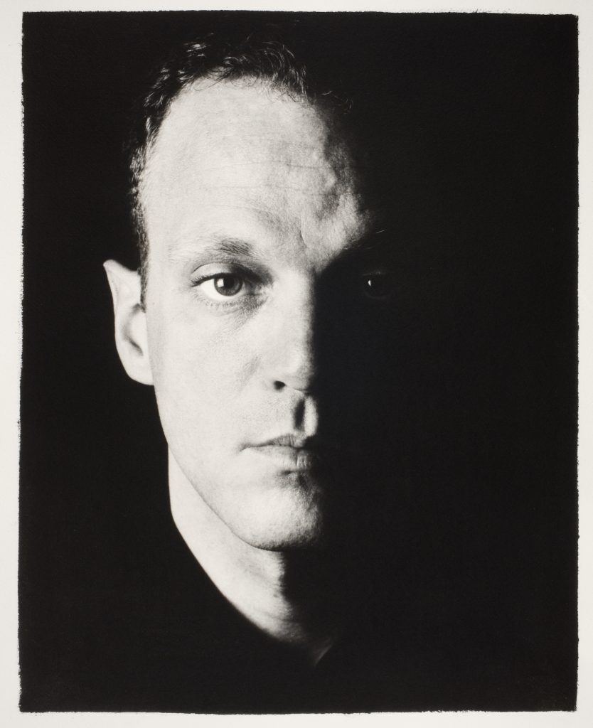 self-portrait of photographer david seidner in black and white