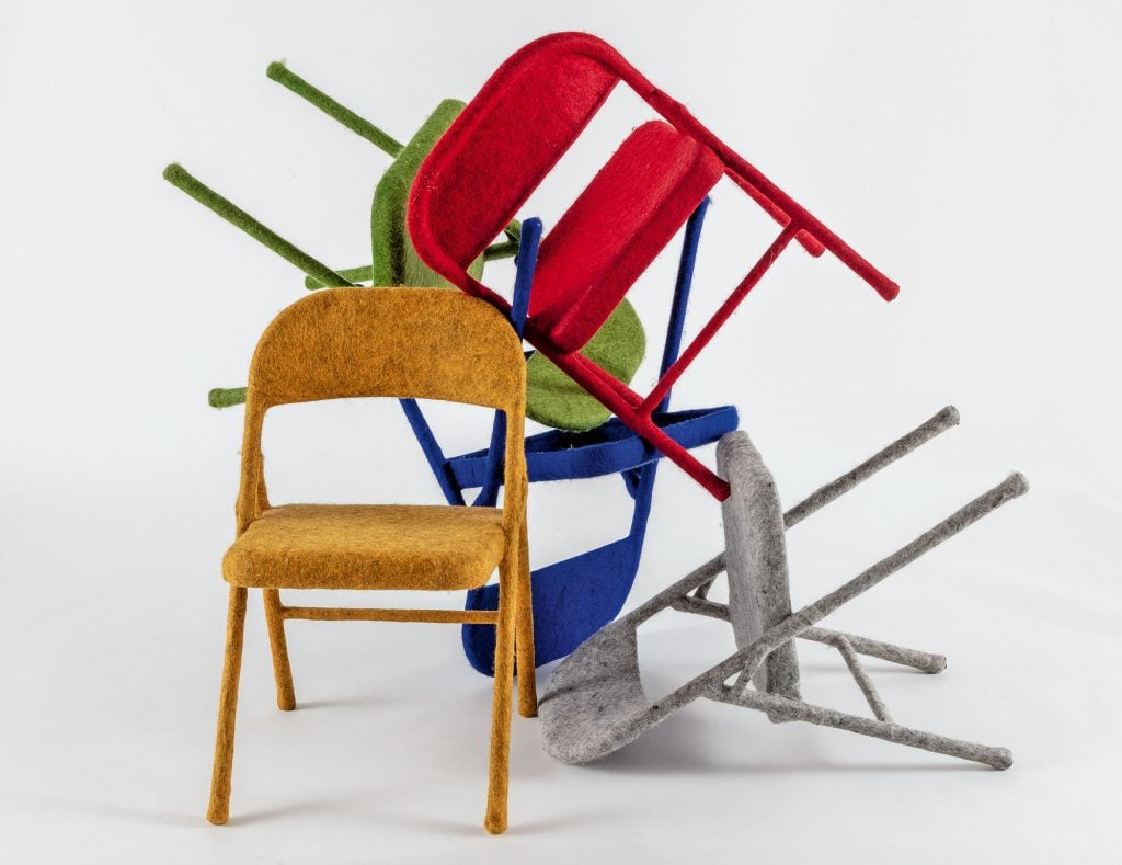 Tanya Aguiñiga, <em>Felt Chairs</em> (2012). © Tanya Aguiñiga. Courtesy of Volume Gallery and the artist.