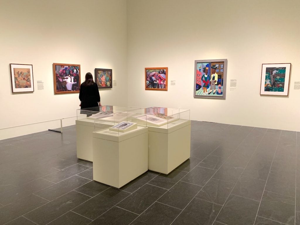 The "Everyday Life in New Black Cities" gallery of "The Harlem Renaissance and Transatlantic Modernism" at the Metropolitan Museum of Art