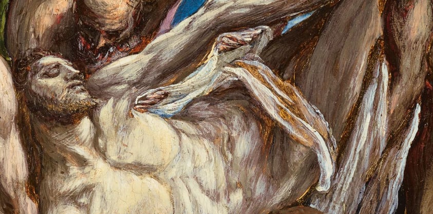 El Greco’s The Entombment of Christ [detail](1570s), which last traded at auction for $6.1 million in 2017, came in ninth place in the European Old Masters category. Christie’s Images Ltd. 2024.