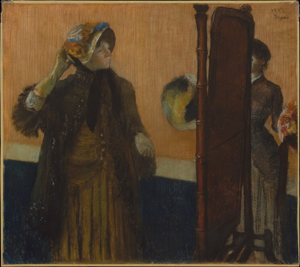 Cassatt modelled for Degas in this 1882 painting