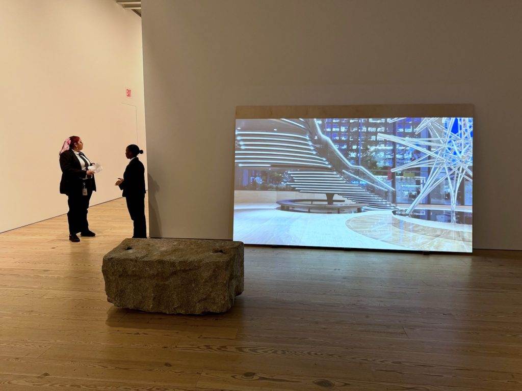 A video playing in a gallery