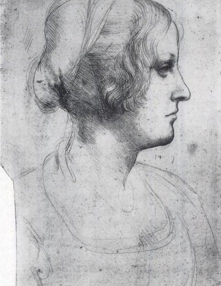 A drawing of Cecilia Gallerani by Leonardo da Vinci (15th century).