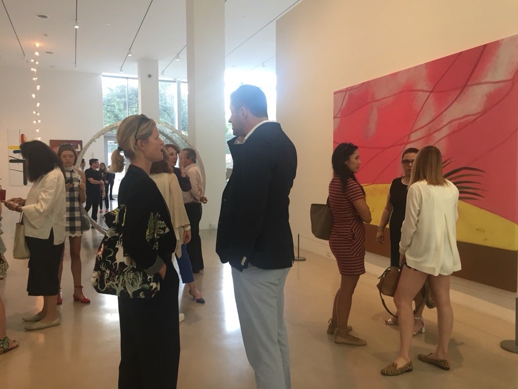 People at an art opening