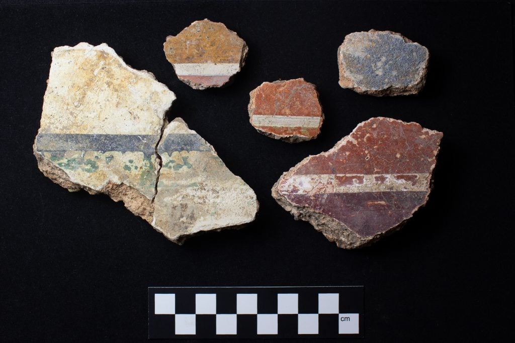 a seelction of painted roman plasters