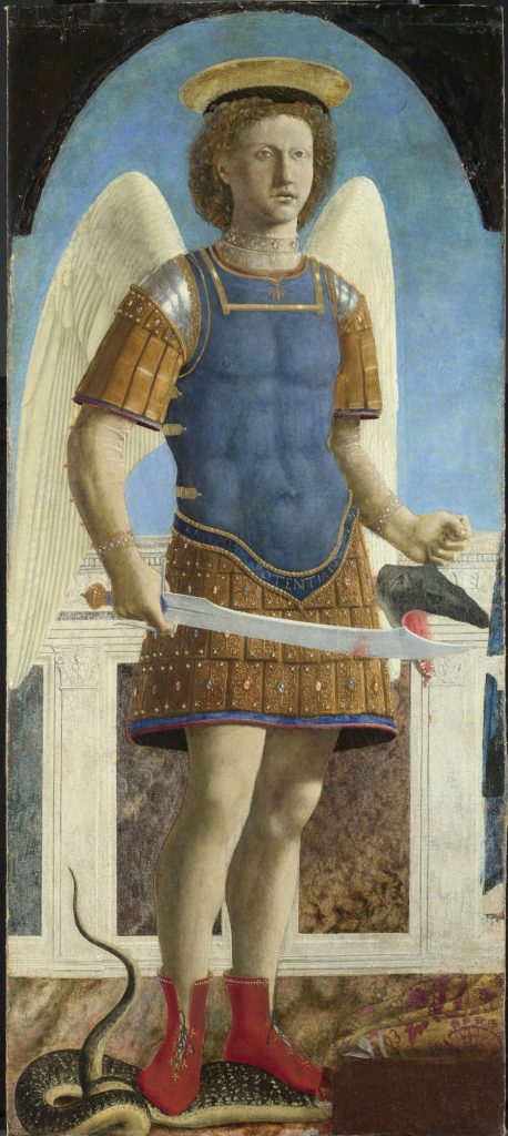 Saint Michael as painted by Piero della Francesca