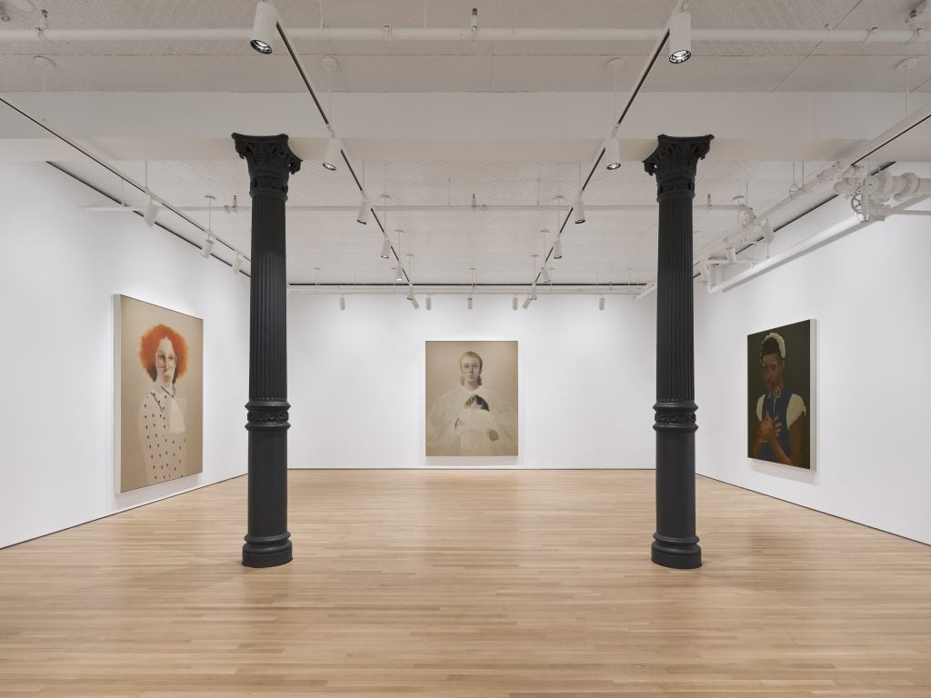 Installation view of "Sarah Ball: Tilted" (2024) at Stephen Friedman Gallery, New York. Photo: Olympia Shannon. Courtesy of Stephen Friedman Gallery, London and New York.