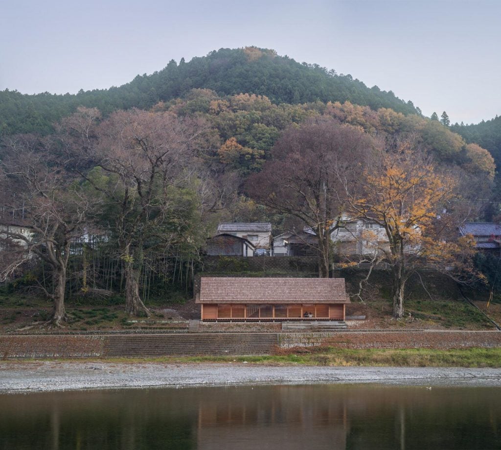 a house nestled in the mountains of Japan's Nara area.