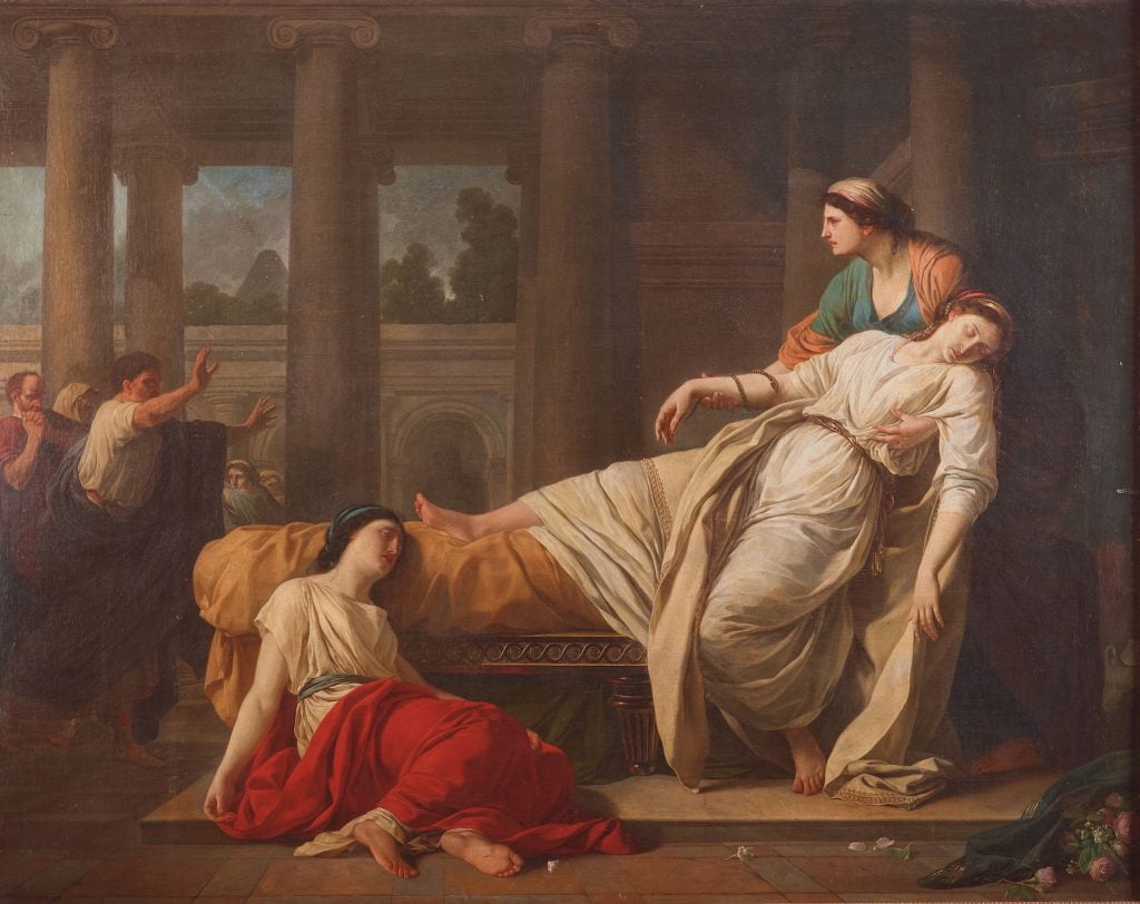 Cleopatra, Queen of the Nile, and her Queen Consort lie dying