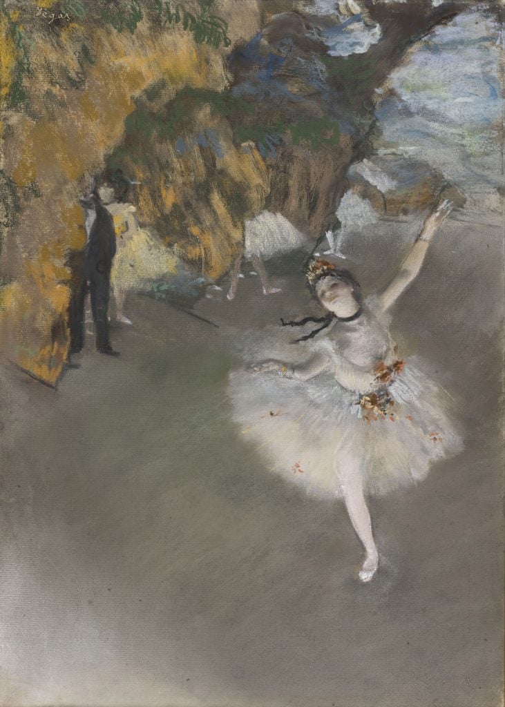 An Impressionist painting by Edgar Degas, depicting a ballet dancer
