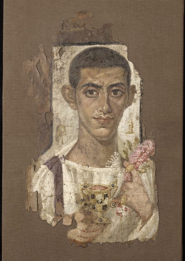 An ancient Egyptian portrait of a man