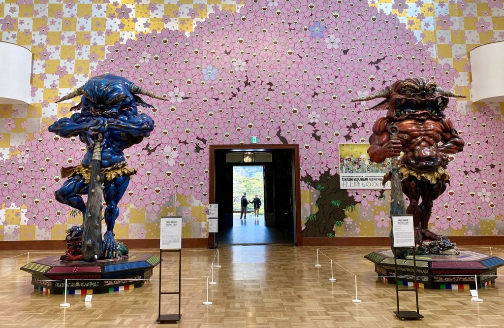 a view of the exterior of Takeshi Murakami's exhibition in Kyoto