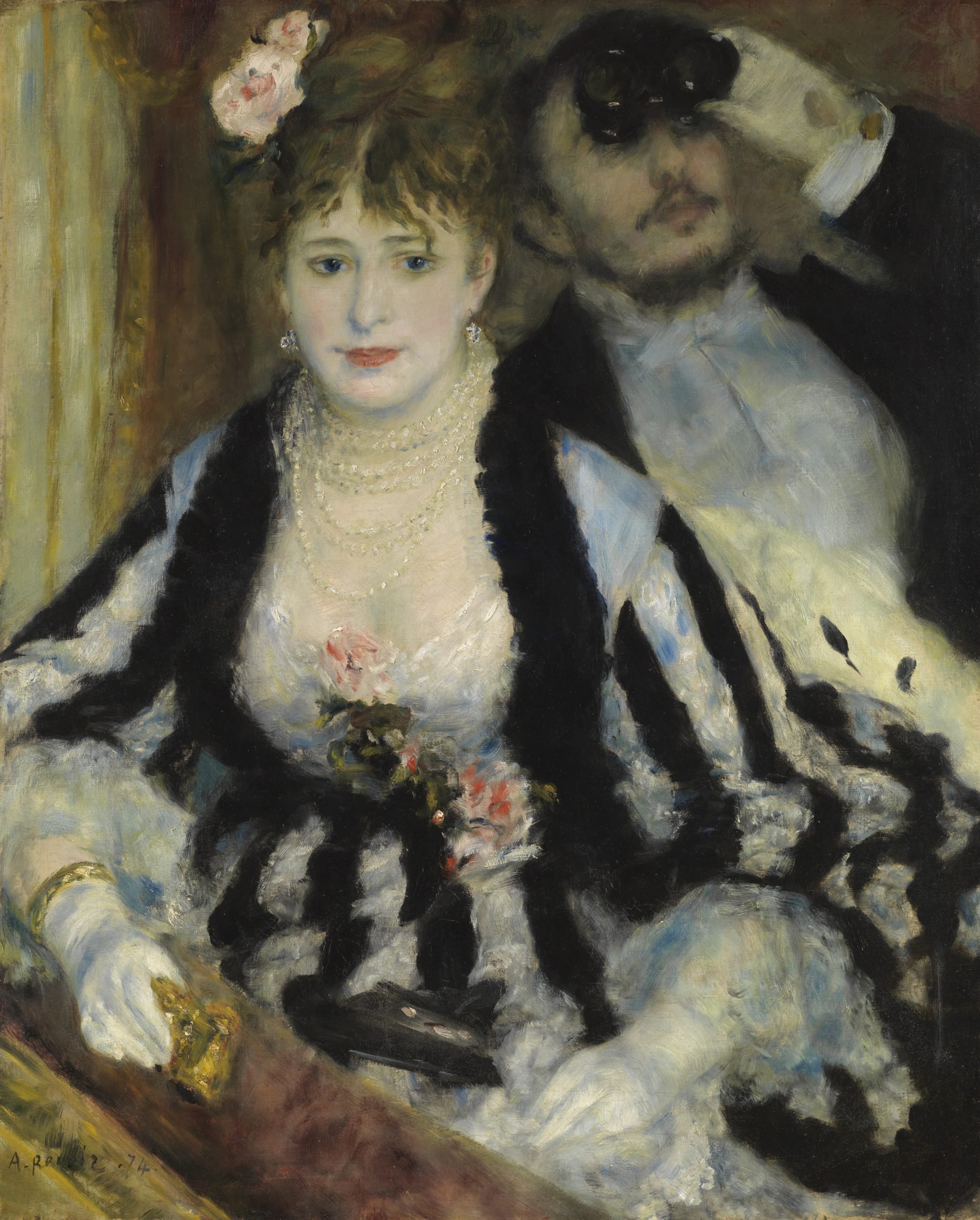 Auguste Renoir (1841-1919) La Loge (Theatre box), 1874 (oil on canvas) ; 80x63 cm; London, The Courtauld (Samuel Courtauld Trust) Photo © The Courtauld/Bridgeman Images