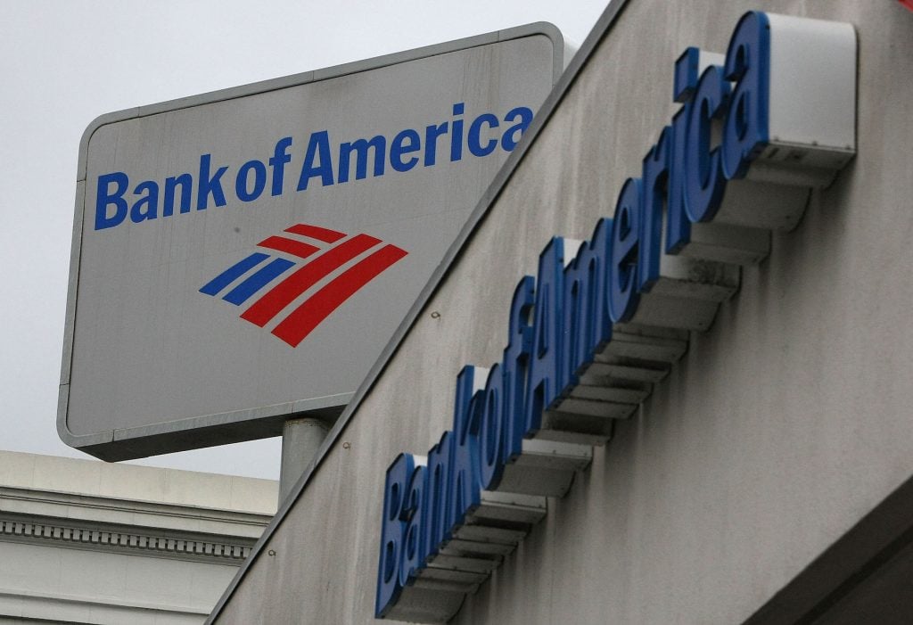 an image of the Bank of America logo and sign in San Francisco