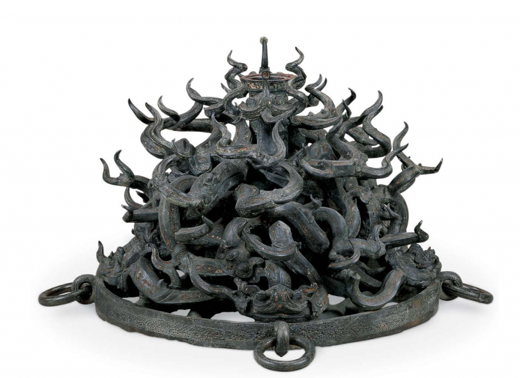 drum with snakelike dragons from ancient china