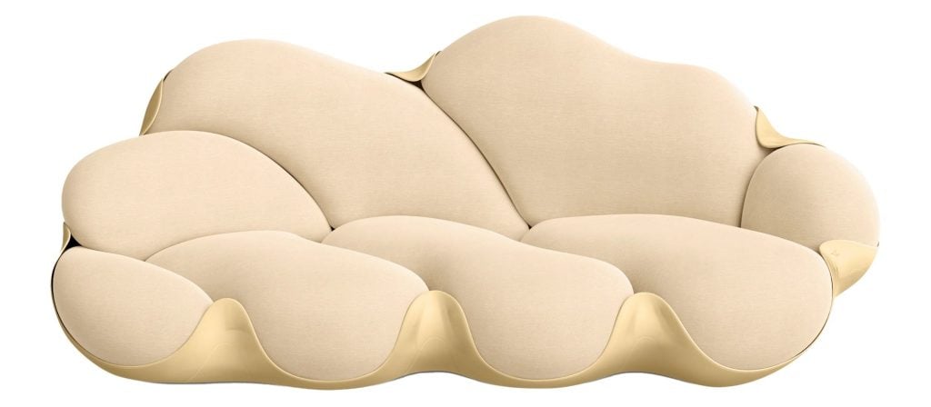 an undulating modern sofa that resembles a cloud