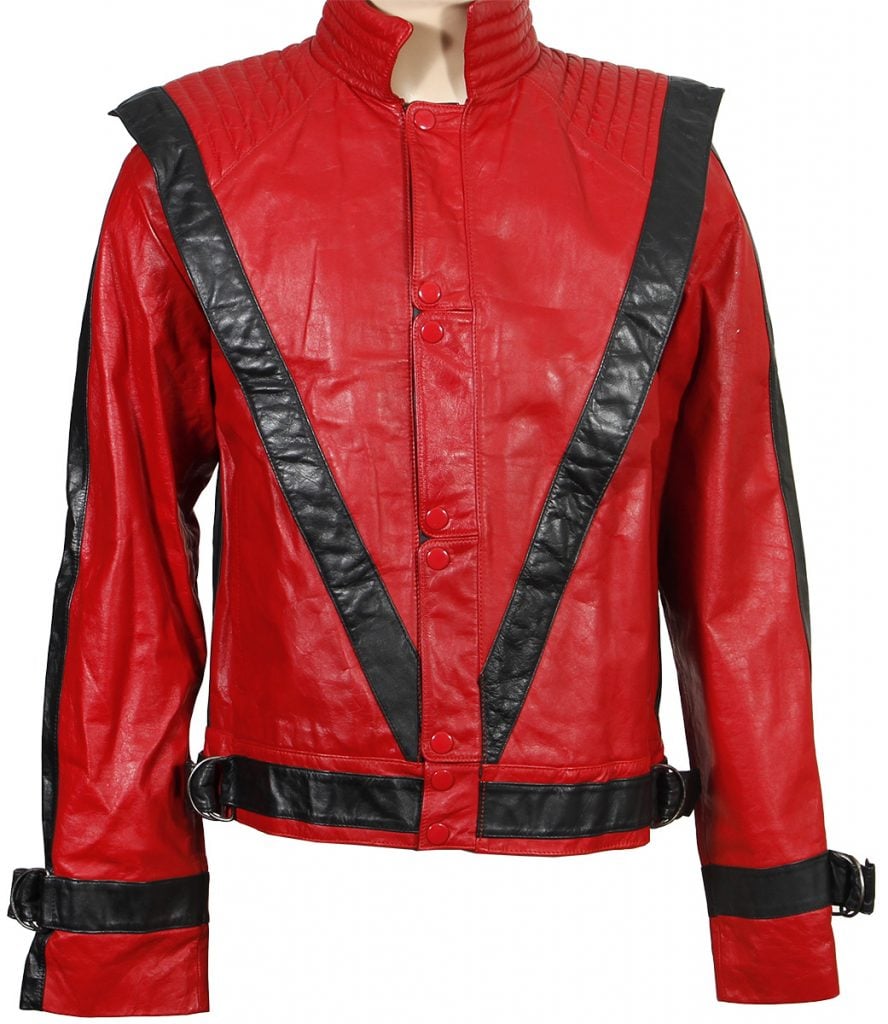 Red jacket in the style of Michael Jackson's 'Thriller'