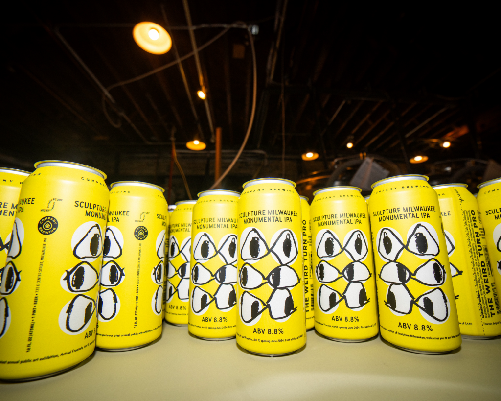 row of yellow tin beers