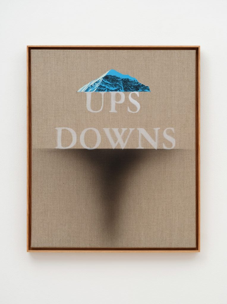 A painting by Ed Ruscha depicting the words 