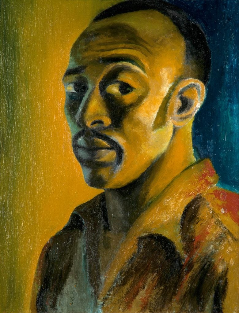 self portrait painting by artist gerard sekoto