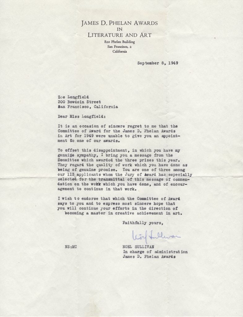 A scanned image of a creased, typewritten vintage letter