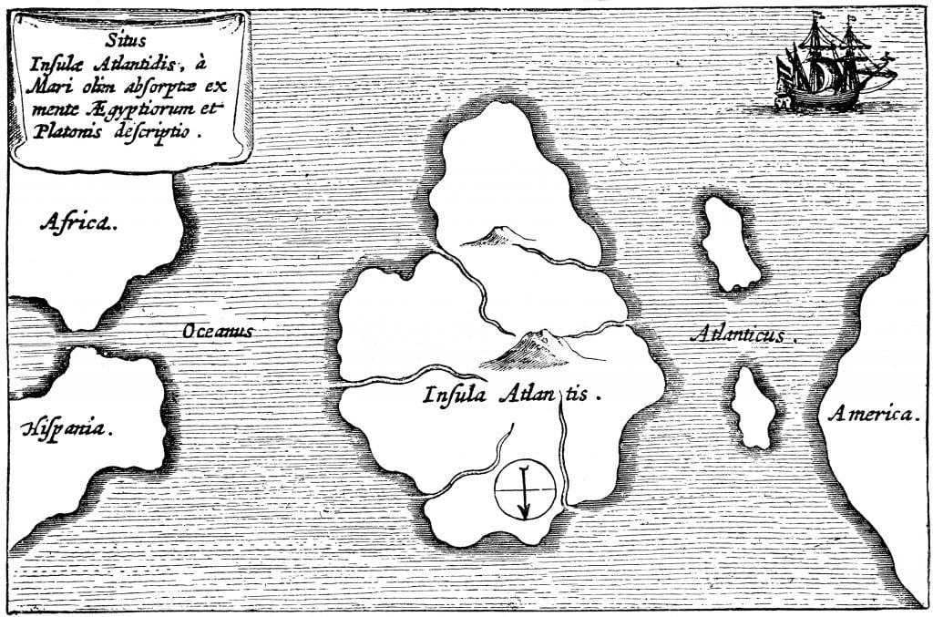 map diagram of the island atlantis