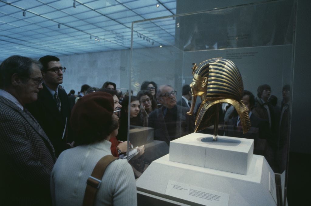 Crowds inside "Treasures Of Tutankhamun Exhibition" exhibition