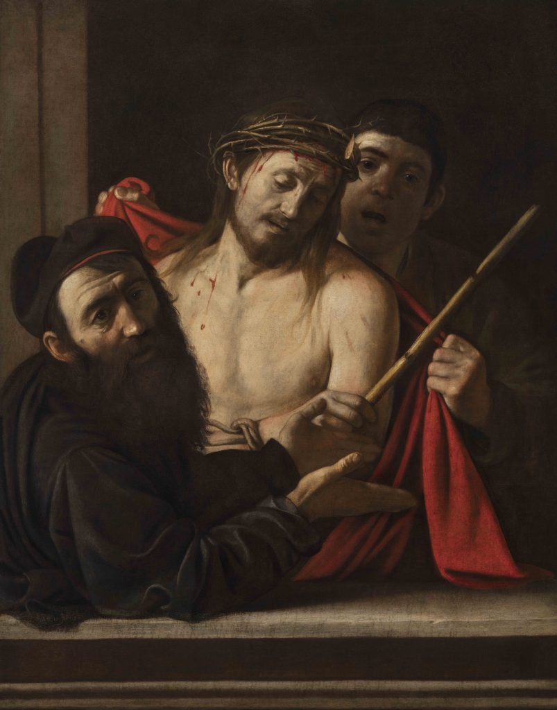 A painting of Pontius Pilate presenting Christ to the people