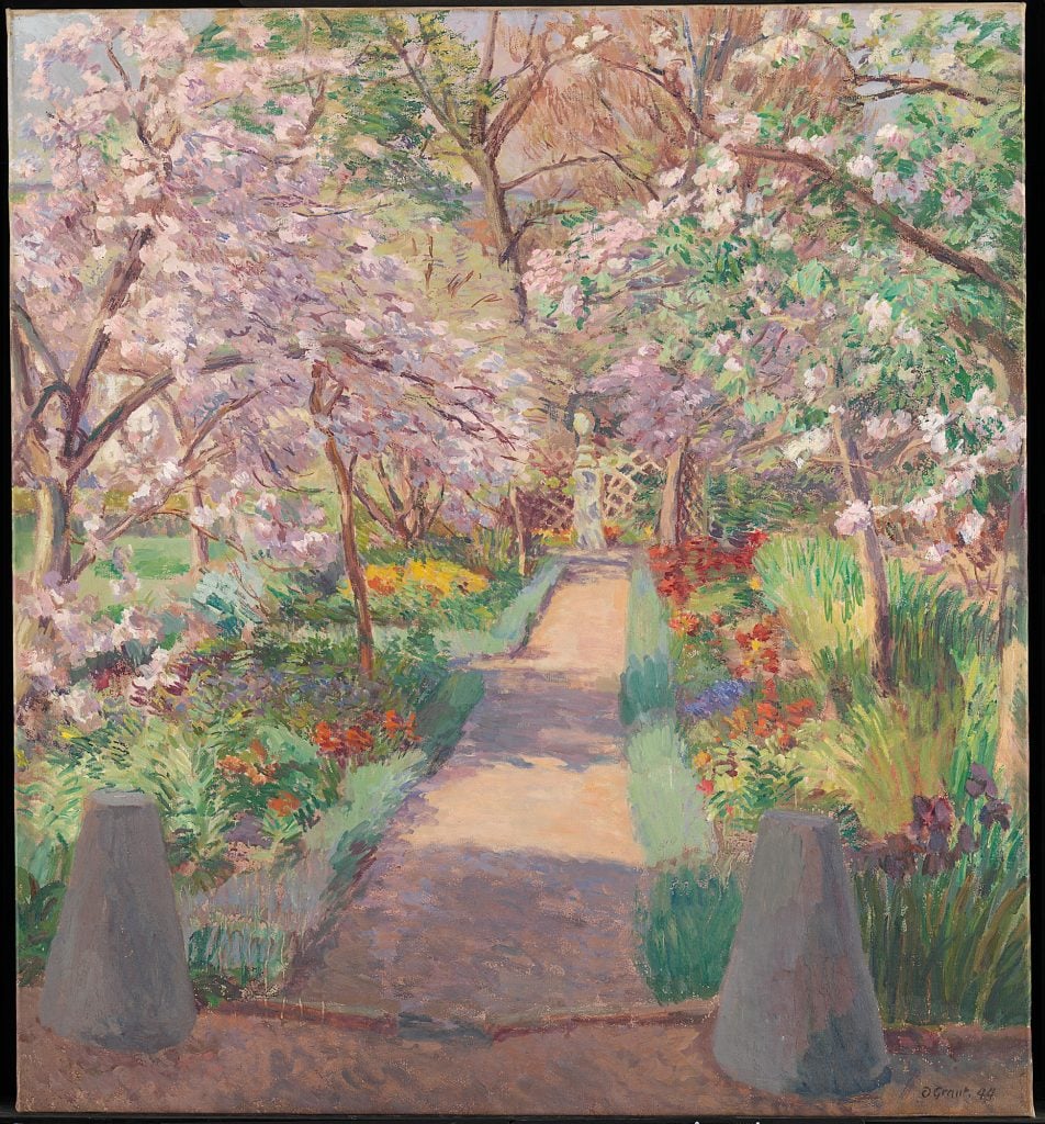 painting by duncan grant of a garden path in spring 