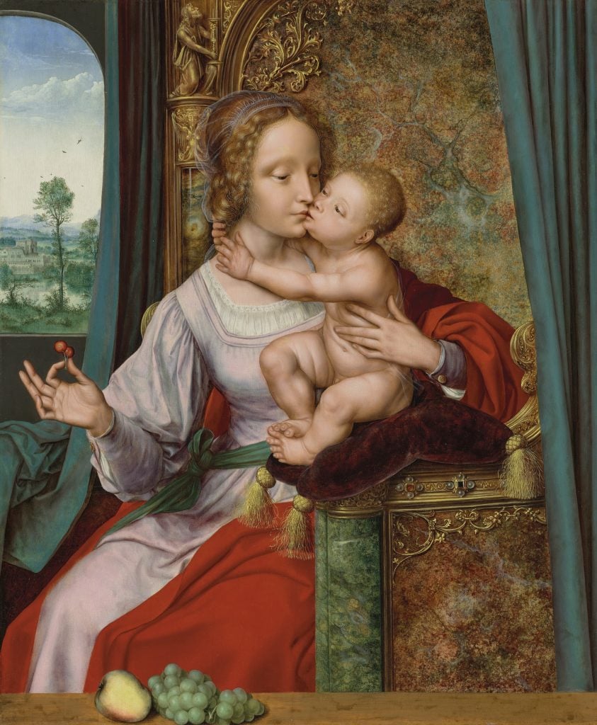 A painting of the Virgin Mary and the Christ child