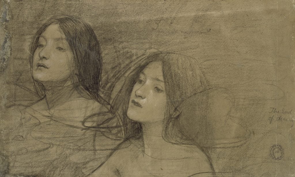 A sketch of two women
