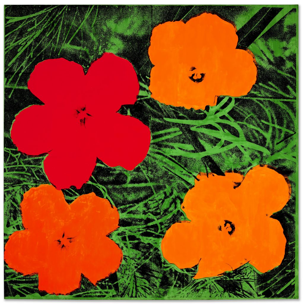 painting of flowers by andy warhol