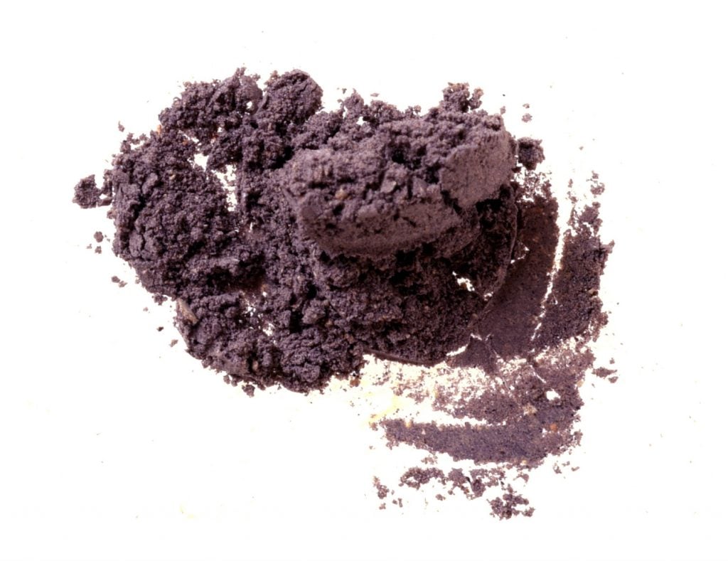 A purple pigment in powdered form