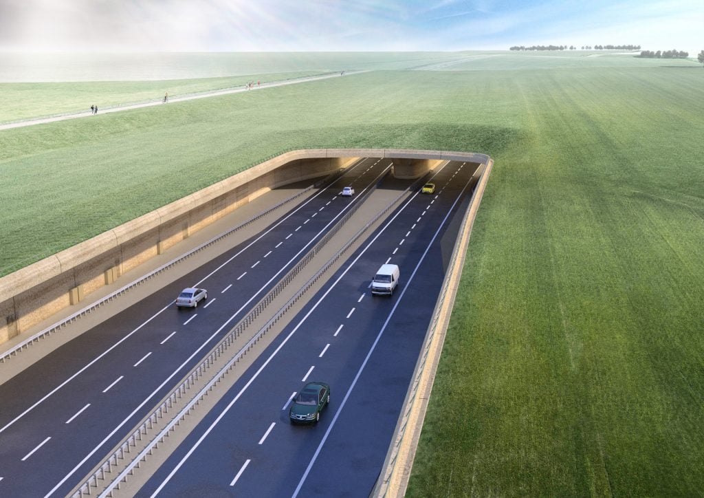 a rendering of a highway tunnel