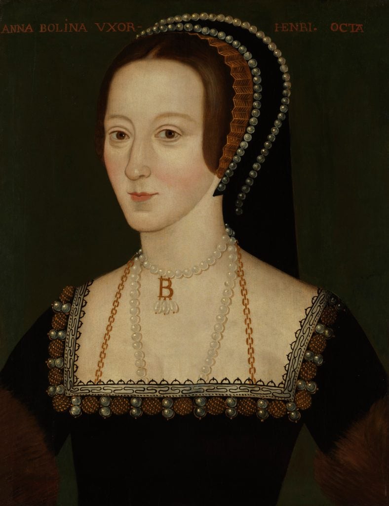 an old fashioned Tudor style portrait of a woman