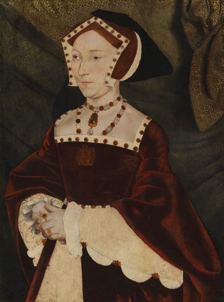 an old fashioned Tudor style portrait of a woman